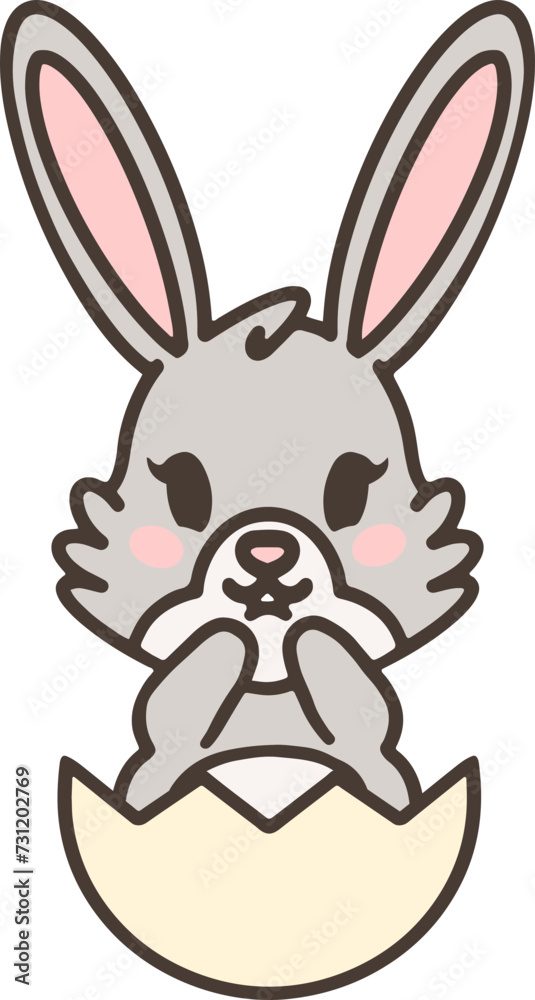 easter bunny in easter egg graphic easter bunny in easter egg graphic