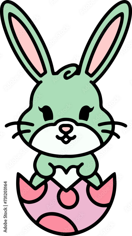 cute easter bunny cartoon