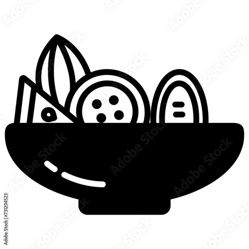 Grilled Cactus glyph and line vector illustration