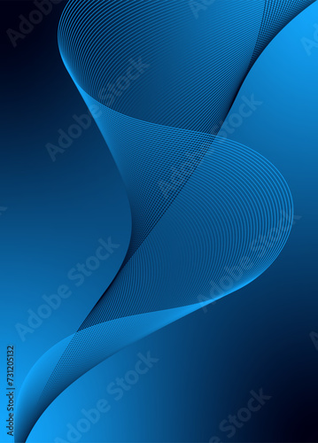 Abstract background vector blue with dynamic waves for business design. Futuristic technology network or wavy lines. Premium stripe texture for wedding banner or poster. Template with gradient mesh