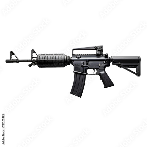 M240 machine gun isolated on transparent background