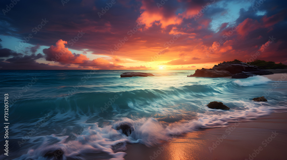 sunset at the beach wallpaper,,
sunset over the sea 3d image