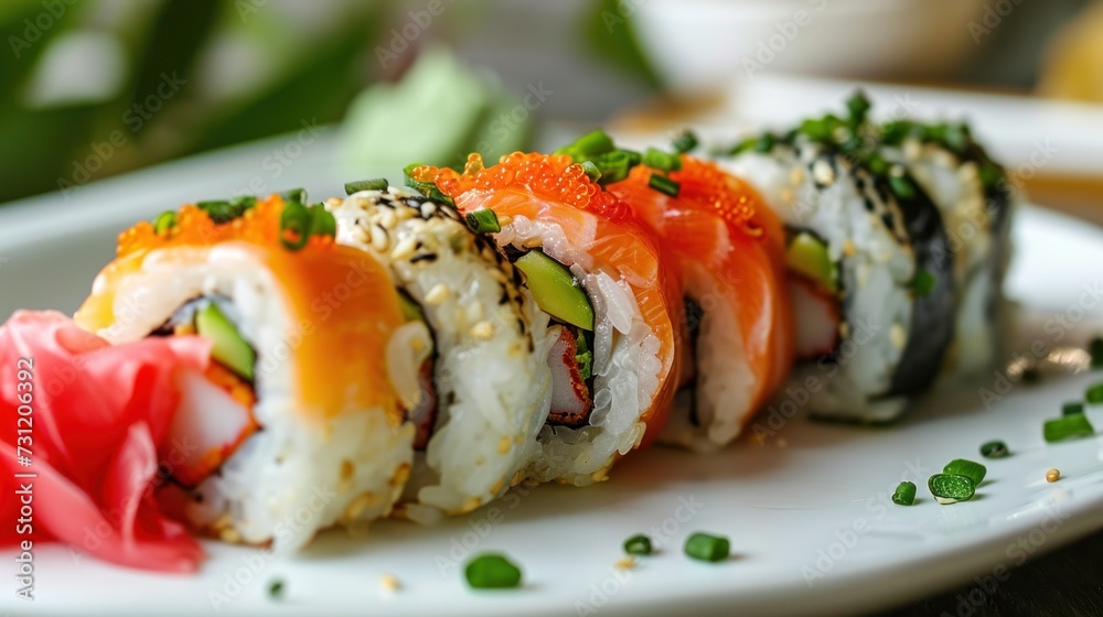 japanese sushi food. Maki and rolls with prickly pear, salmon, shrimp, crab and avocado. Top view of assorted sushi, all you can eat menu. Rainbow sushi roll, uramaki, hosomaki and nigiri. japanese sushi food. Maki and rolls with prickly pear, salmon, shrimp, crab and avocado. Top view of assorted sushi, all you can eat menu. Rainbow sushi roll, uramaki, hosomaki and nigiri.