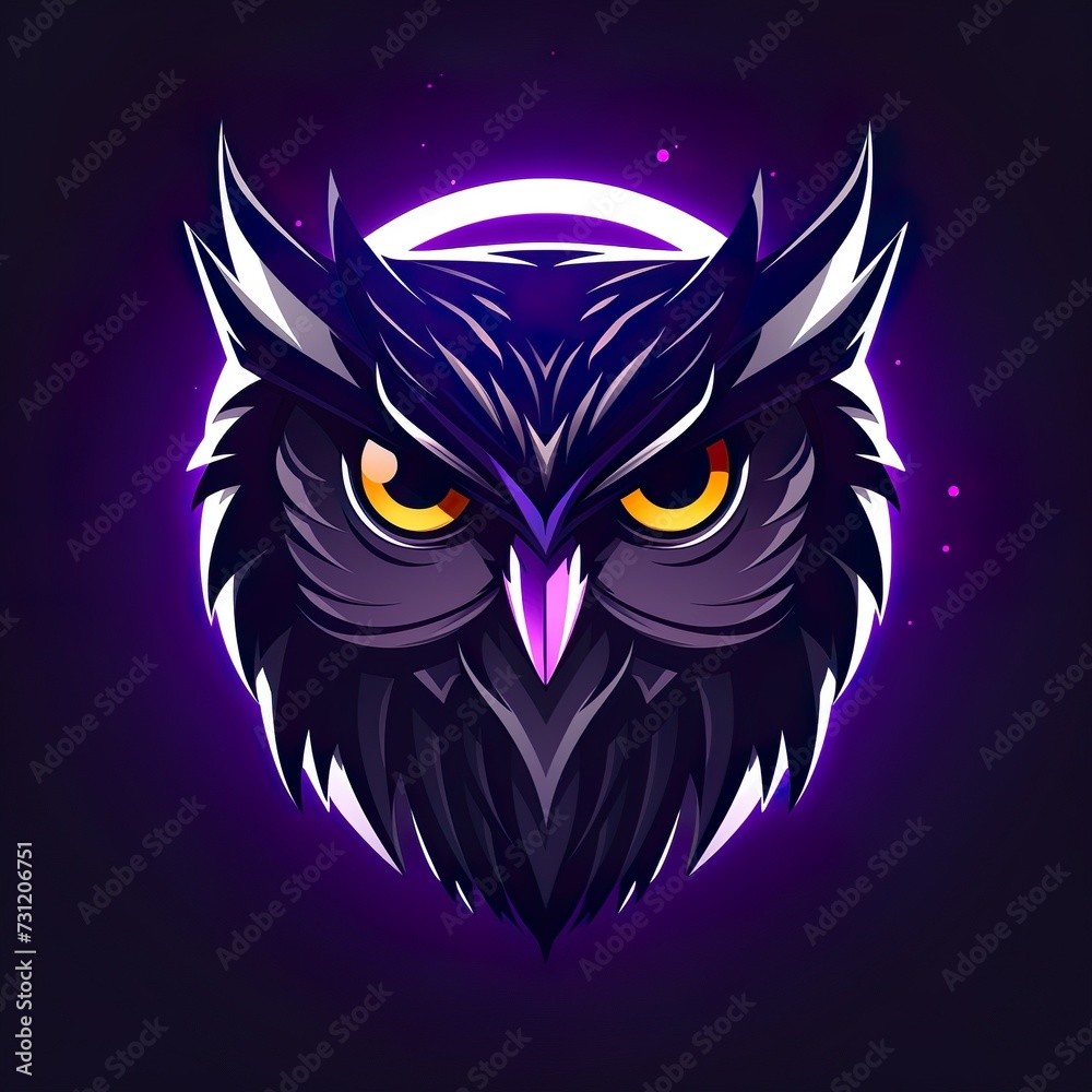 hand drawn owl mascot logo 