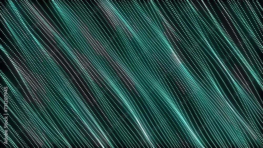 Abstract motion background with glowing green lines moving diagonally across the frame. Background animation. Abstract motion background with glowing green lines moving diagonally across the frame. Background animation.