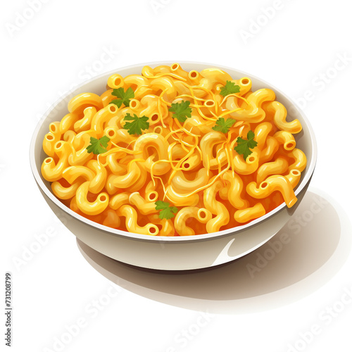 Mac and cheese isolated on transparent background
