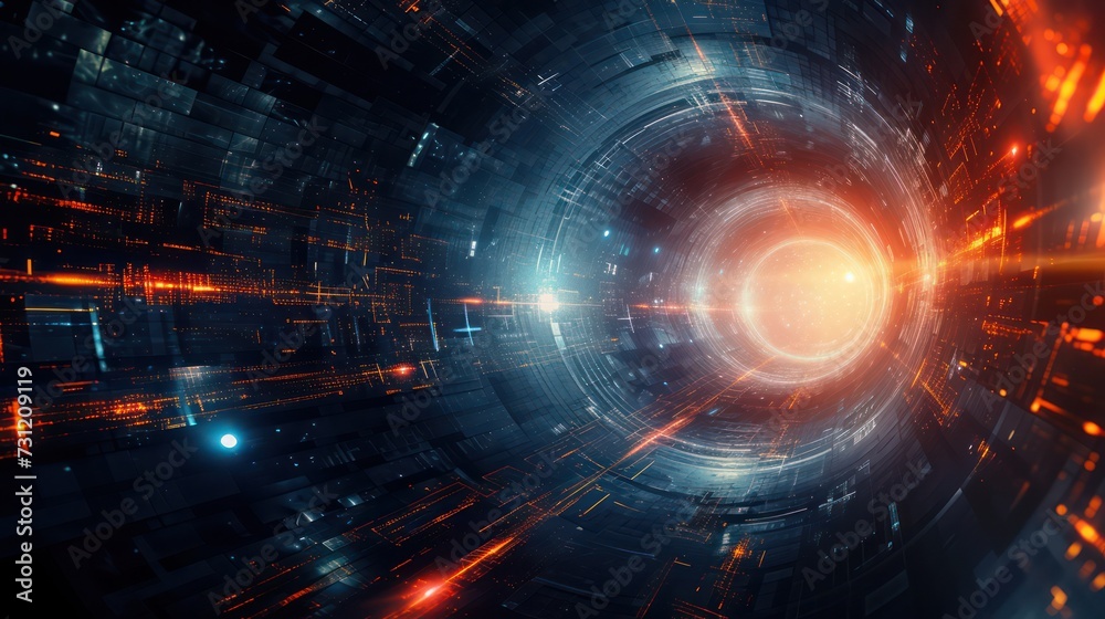 Obraz premium abstract technology background , Sci-Fi space style
