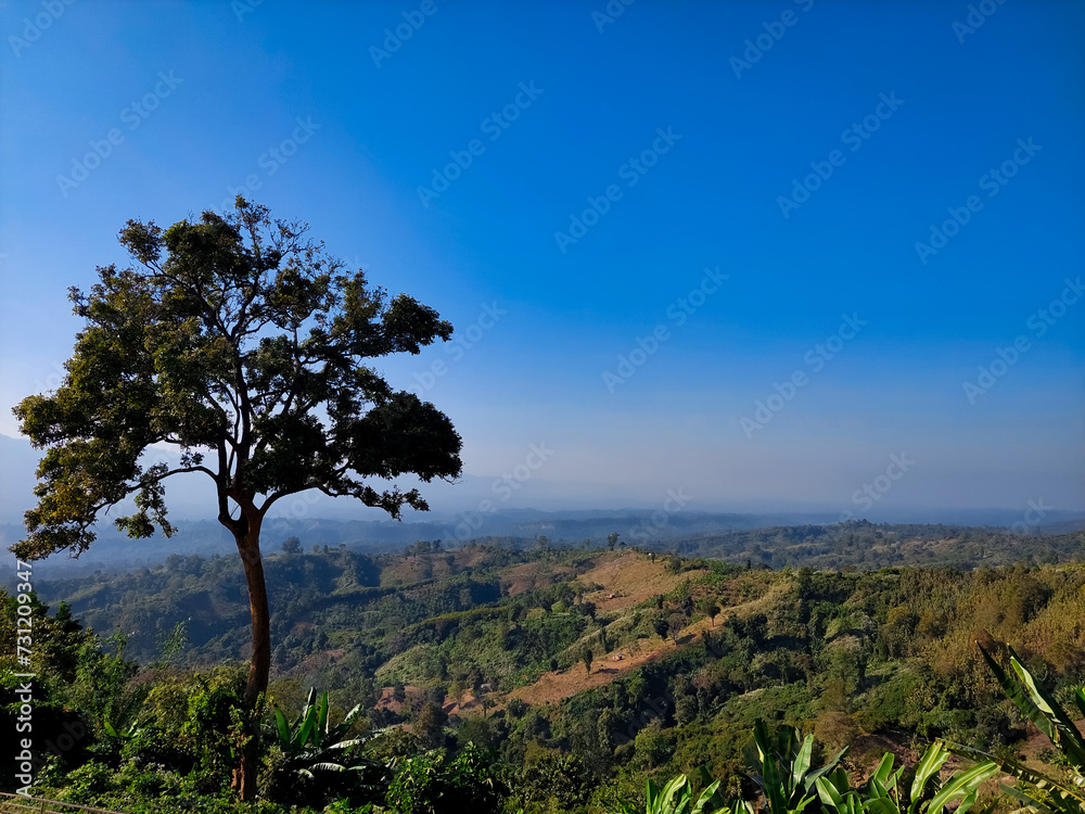 Hill view scenery of bandarban thanchi upazila