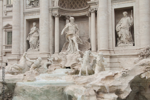 trevi fountain rome italy shot from front medium shot