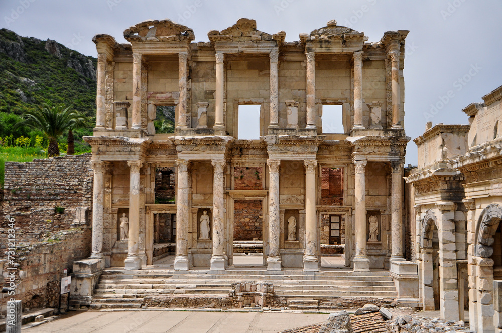 antic ephesus city and celsus library