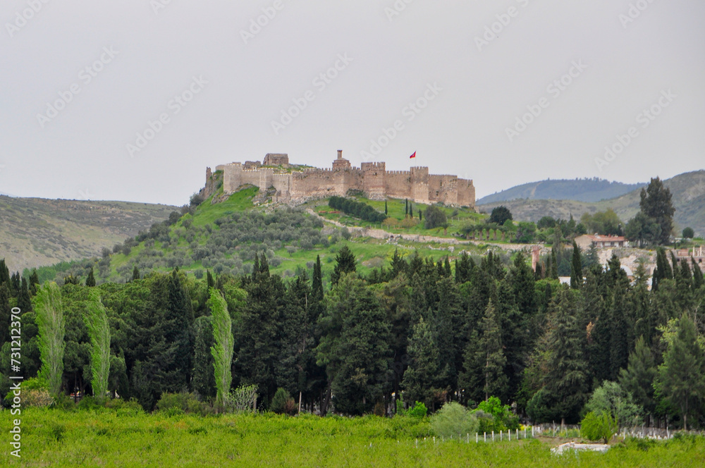 old castle and antic city in selcuk 