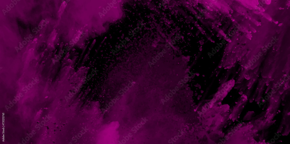 Smoke steam moves on a black background brushed watercolor texture Colorful pink smoke Isolated black. Fog texture Magenta fuchsia smoke on a black background
