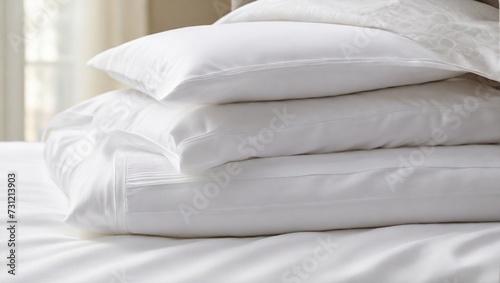 pillows on a bed