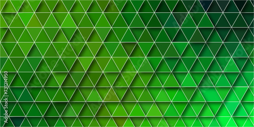 Light luxury green vector polygon abstract Low Poly Background. Abstract polygonal Web Green vector. Abstract geometric background with shades of green origami style with gradient.