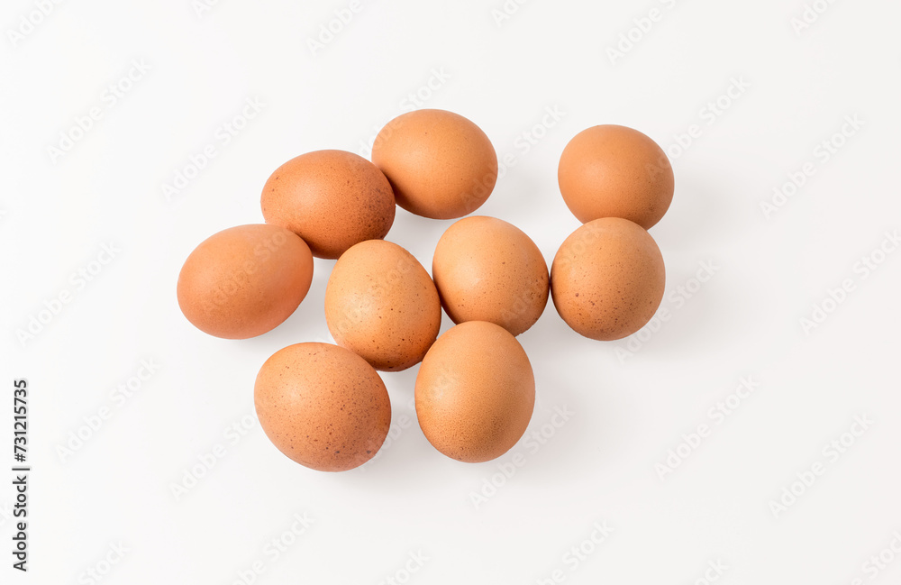 Several eggs on an isolated background Several eggs on an isolated background