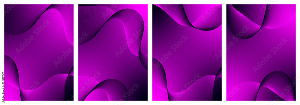 Abstract background vector set pink, violet with dynamic waves for wedding design. Futuristic technology backdrop with network wavy lines. Premium template with stripes, gradient mesh banner, poster Abstract background vector set pink, violet with dynamic waves for wedding design. Futuristic technology backdrop with network wavy lines. Premium template with stripes, gradient mesh banner, poster