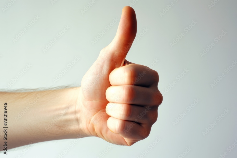 Hand Giving Thumbsup Gesture, Symbolizing Approval Or Agreement Hand Giving Thumbsup Gesture, Symbolizing Approval Or Agreement
