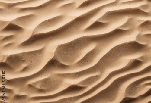 Pile desert sand isolated on white background top view