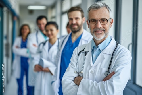 Doctor Exudes Confidence And Professionalism During Photo Op With Hospital Staff