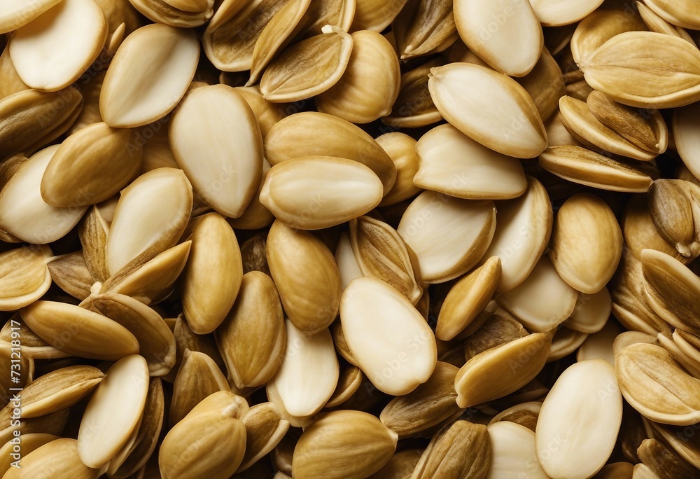 Pumpkin seeds isolated on white background top view Pumpkin seeds isolated on white background top view