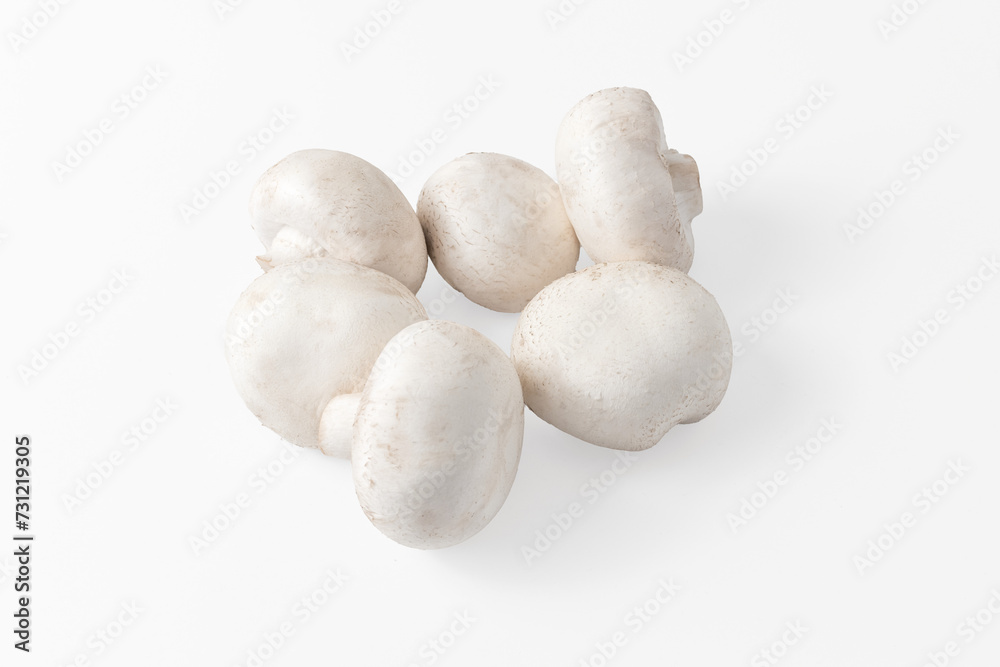 Several champignons on an isolated background