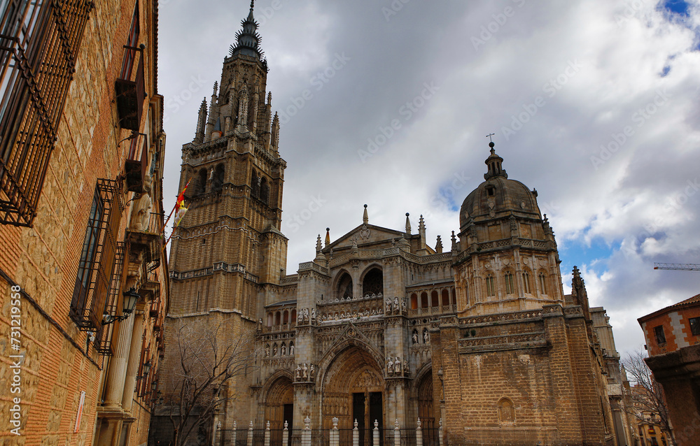 Spain Salamanca city view on a sunny spring day