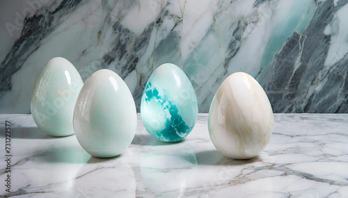 Oeufs de Pâques en marbre abstrait