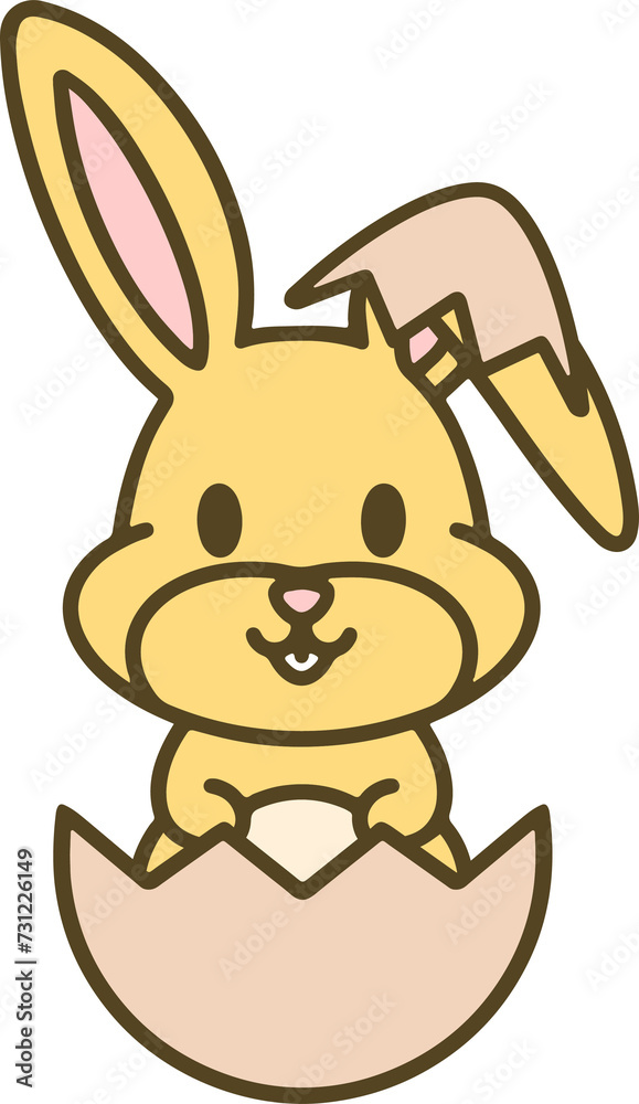 cute easter rabbit with egg cute easter rabbit with egg