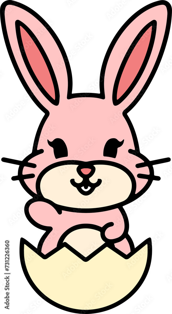 cute easter rabbit with egg cute easter rabbit with egg