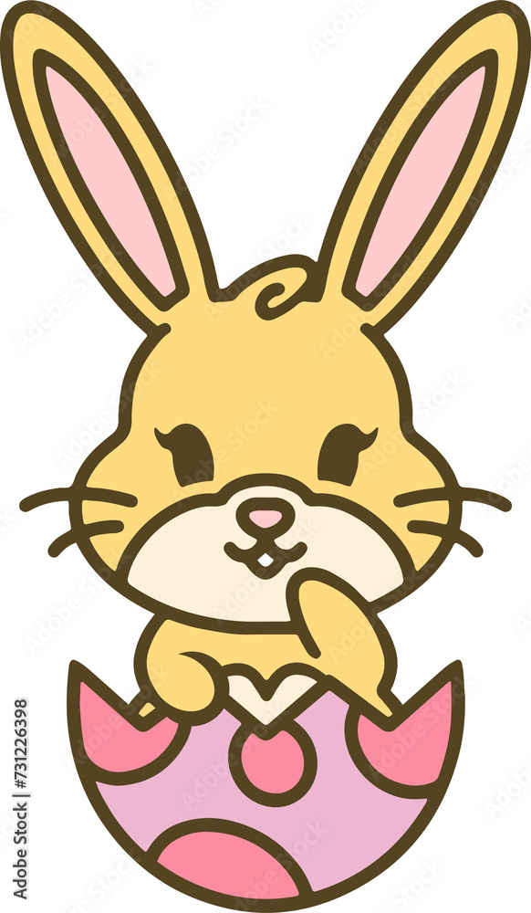 cute easter rabbit with egg cute easter rabbit with egg