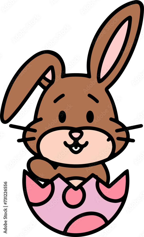 easter rabbit and egg cartoon easter rabbit and egg cartoon