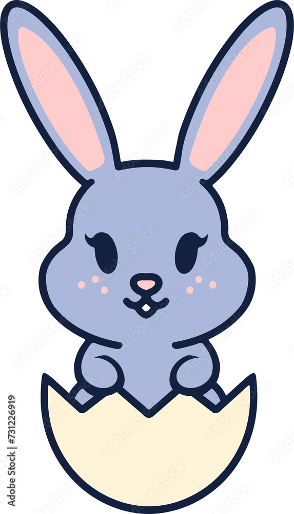 easter rabbit and egg cartoon easter rabbit and egg cartoon