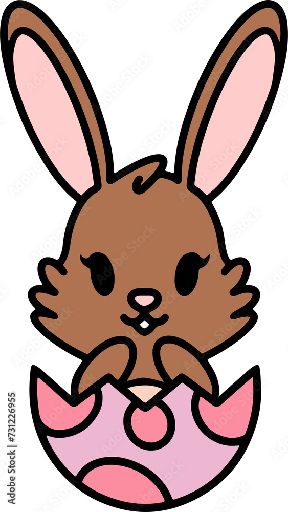 Obraz premium cute kawaii easter bunny
