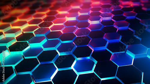 Futuristic Hexagons  Contemporary Technology Background