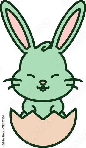 cute kawaii easter bunny