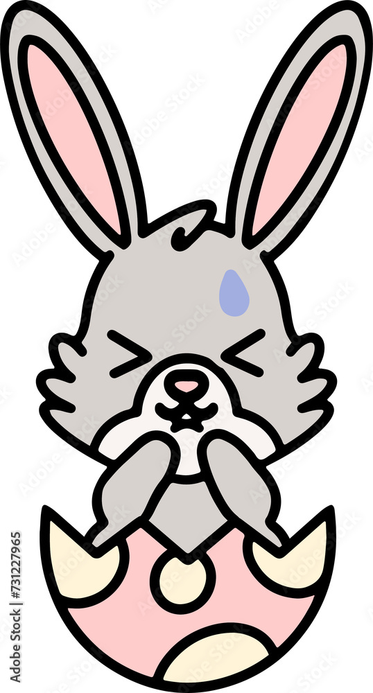 cute bunny in easter egg cute bunny in easter egg