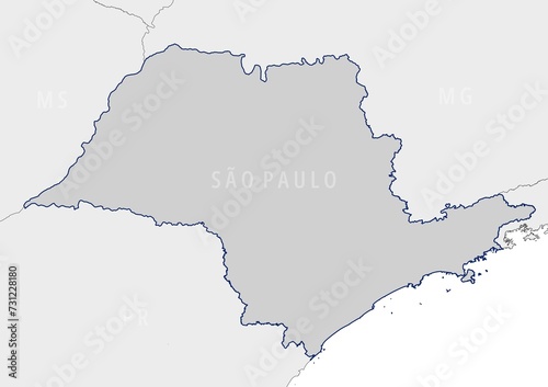 Mapa del estado de São Paulo photo