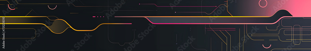background - tech style with gold, silver, pink and black colors, abstract, flat design, minimalistic, illustration.