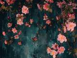 wallpaper background with pink flowers in
