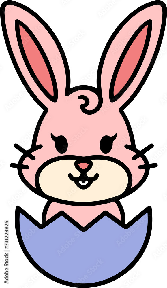 easter rabbit and egg