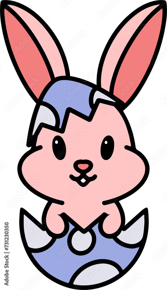 easter bunny in an easter egg shell easter bunny in an easter egg shell