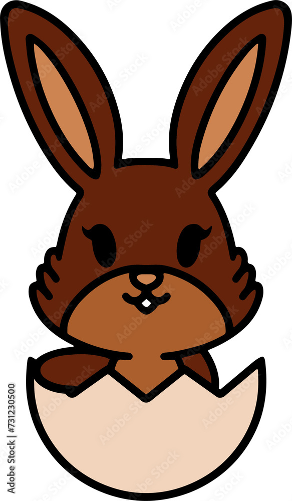 easter rabbit in eggshell easter rabbit in eggshell