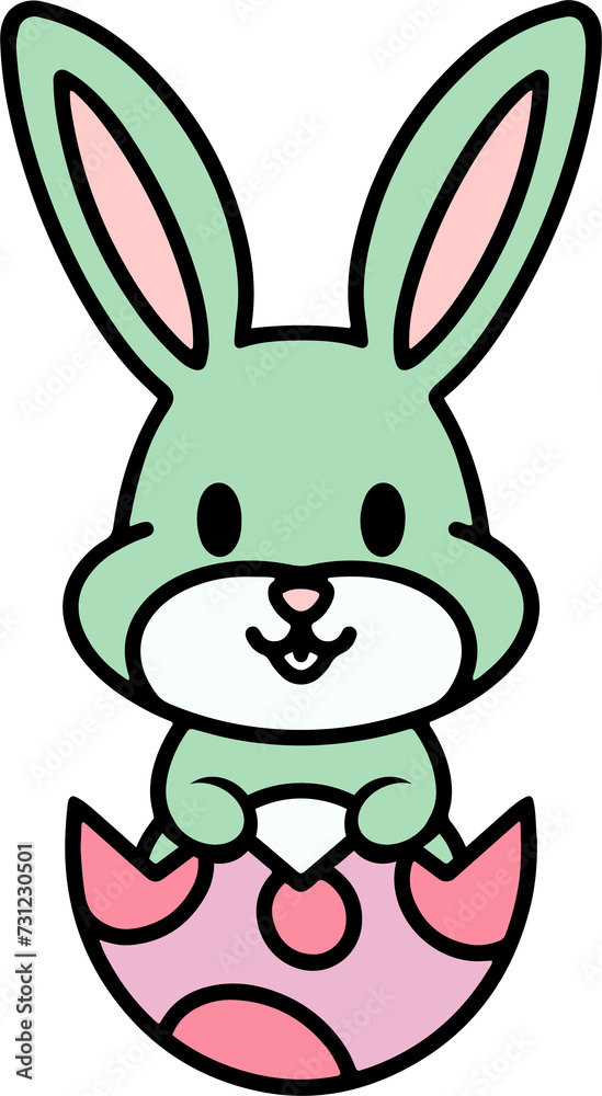easter rabbit in eggshell easter rabbit in eggshell