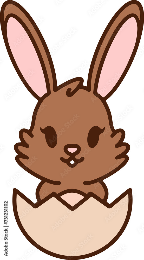 cute easter bunny in easter egg cute easter bunny in easter egg