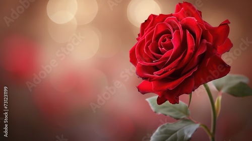 Red rose background with copy space © Matthew