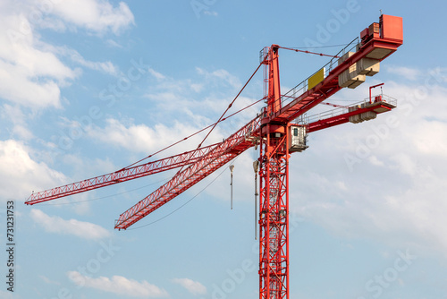 A crane at a construction site in Vienna