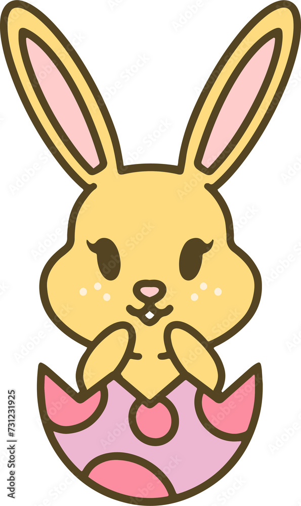 easter bunny simple cartoon easter bunny simple cartoon
