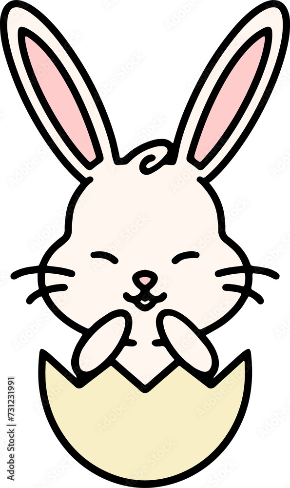 Obraz premium easter bunny simple cartoon