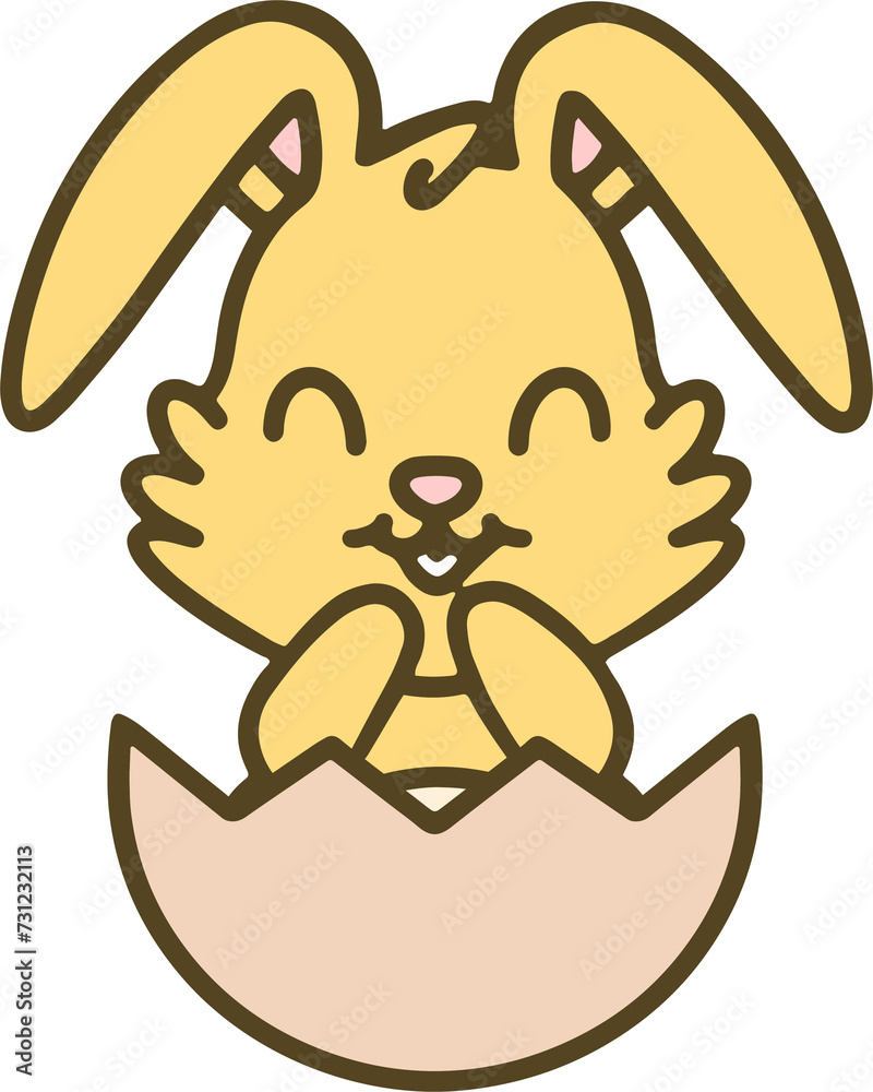 easter bunny simple cartoon easter bunny simple cartoon