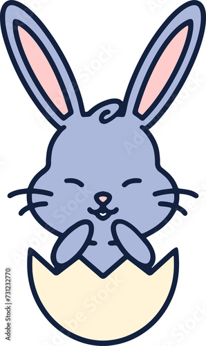 easter bunny in egg © lineartestpilot